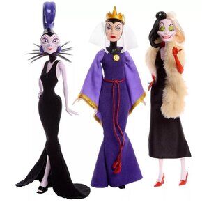 NEW Disney Villain Collectible Dolls, Yzma, Cruella, Evil Queen